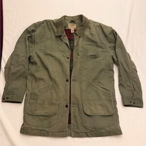 Vintage LL BEAN 2XL Men's Flannel Primaloft Lined Field Barn Coat Jacket